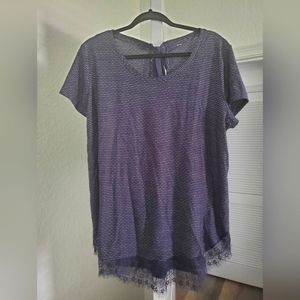 Cute Navy Top with Bow